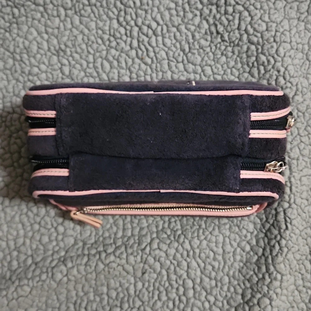 Rare Y2K Juicy Couture Make-up Bag/Organizer Dark Blue And Pink - Picture 9 of 14